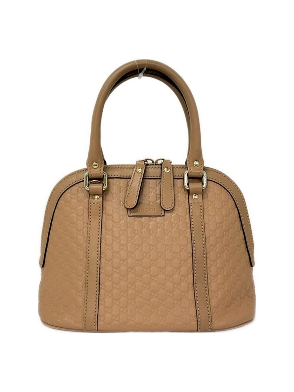 Gucci Handbag Micro Guccissima Beige Leather